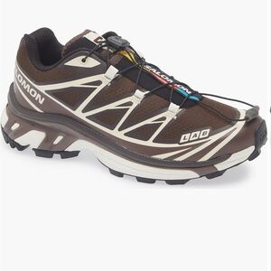 Salomon Brown and Cream Trail Shoes